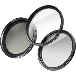 Walimex Starter Komplett-Set (62 mm, UV-Filter, ND- / Graufilter, Polarisationsfilter), Objektivfilter