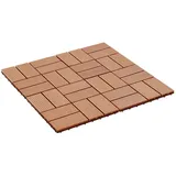 vidaXL Terrassenfliese 30 x 30 cm teak