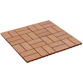 vidaXL Terrassenfliese 30 x 30 cm teak