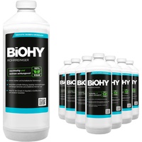 BiOHY Rohrreiniger (9x1l Flasche) | EXTRA STARK | Flüssiger, hochkonzentrierter Abflussreiniger | Geruchsneutral | Für alle Verstopfungen