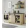 furn.design Küchenzeile Stove 196 cm Used Wood hell und anthrazit