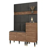 ABIKS MÖBEL Kompaktgarderobe PALERMO Set 5 Garderobe mit gepolsterten Paneelen, Industriell Design