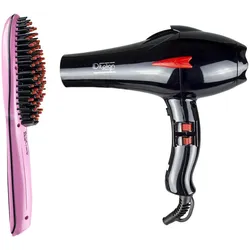 Italian Design Professional Ionic Dryer+ Glättungsbürste Pack Haartrockner  