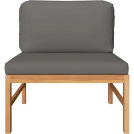 vidaXL Garten-Lounge-Set 2-tlg. natur/dunkelgrau