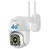 Tuya Smart 4G LTE Kamera 3.0MP CCTV 360° PTZ Wasserdicht 2-Wege-Audio