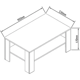 VCM Couchtisch Dalus 90x41x55 cm