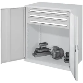 Kappes Schwerlastbeistellschrank Mod. 65 RAL 7035 Vollblechtüren mit Ausstattung