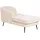 Beliani Chaiselongue Bouclé beige rechts mit Lehne Muschelform Metallbeine schwarz Allier