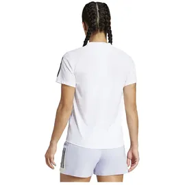 adidas Own The Run Climacool 3-Streifen T-Shirt White / Violet Tone XS