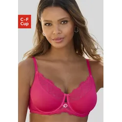 Minimizer-BH NUANCE, Damen, Gr. 90, Cup F, pink, Microtouch, Spitze, Obermaterial: 85% Polyamid, 15% Elasthan, elegant, BHs, mit extravagantem Strassaccessoire, Dessous