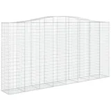 vidaXL Gabionen mit Hochbogen 400 x 50 x 220 cm