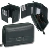 LEMONDO große Lederdamenbörse mit Reßverschluss Lemondo, dunkelgrün