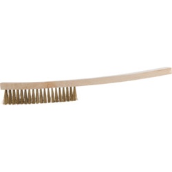 KS Tools BRONZEplus Drahtbürste, Zinnbronzedraht, gewellt, 4 Reihen