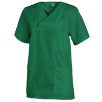 Leiber Schlupfkasack, kurzarm, unisex, grün, Kasack ideal für die Pflege, Größe: III (Damen 46/48 = XL, Herren 52/54 = L)