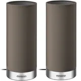 monzana Dimmbare Tischleuchte Jasmin 2er-Set Taupe