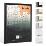 Bildershop-24 Puzzlerahmen KALYPSO Schwarz Silberglanz Antik 85x120cm (ca. 5000 Teile)