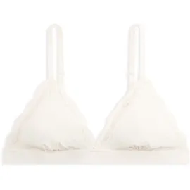 Tommy Hilfiger Triangel-BH UNLINED aus Mikrofaser mit Spitzenbesatz Weiß XS