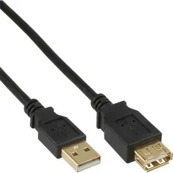 InLine USB 2.0 Verlängerung 1m Stecker -> Buchse, goldene Kontakte, Typ A