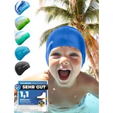 KIDVERSE Badekappe Kinder wasserdicht - Schwimmhaube Kinder mit Anti-Rutsch-Noppen - Badekappen für Schwimmer mit UV Schutz - Schwimmhaube Jungen - Reißfeste Badehauben in verschiedenen Größen