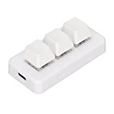 Goshyda Mechanische -Makro-Tastatur, 3 Tasten, USB-Schnittstelle, Mechanische, Programmierbare -Tastenkombination mit Farbiger RGB-Hintergrundbeleuchtung, Copy-Paste-Tastatur