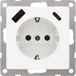 Siemens USB-Schuko-Steckdose DELTA i-sys Titanweiß 1 St.