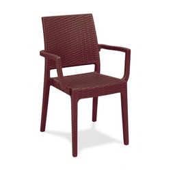 Geflochtener Sessel Muebles Romero - M2116 Farbe Granat