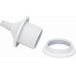 Kopp 214401048 Isolierstoff-Fassung, E27, mit Kappe, Farbe: weiß - 3 Stück