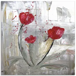Glasbild ARTLAND "Familie", grau (farbe bild(er): grau), B:50cm H:50cm, Bilder, in verschiedenen Größen