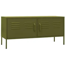 vidaXL TV-Schrank Olivgrün 105x35x50 cm Stahl