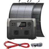 EcoFlow River 2 Max Set Powerstation inkl. 2x Solarpanel Flexibel 100 W, USB-Schnellladekabel