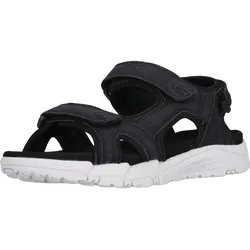 Sandale CRUZ "Auguete", Damen, Gr. 37, schwarz, Leder, casual, Schuhe, mit praktischen Klettverschlüssen
