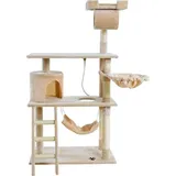 ESTEXO Katzenkratzbaum Kletterbaum für Katzen 140 cm Beige