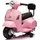 SUN BABY Vespa Elektroroller Kinderfahrzeug rosa (Rückenlehne)