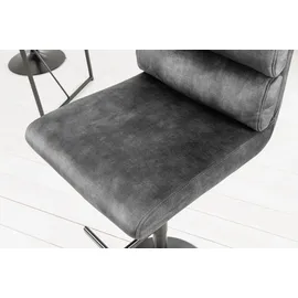 Riess-Ambiente Barhocker COMFORT 1 St höhenverstellbar drehbar dunkelgrau / schwarz
