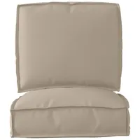 VidaXL 2-teilige Palettenkissen-Set Taupe Oxford-Gewebe