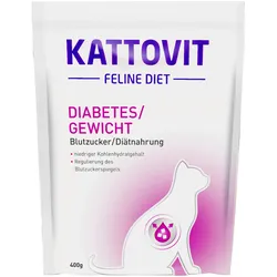KATTOVIT Feline Diabetes/Gewicht Katzentrockenfutter Diätnahrung 400 Gramm