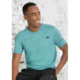 KangaROOS T-Shirt 2er-Pack, mit Print auf der Brust Gr. L, petrol, schwarz, , 19338908-L