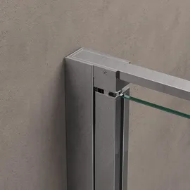 SoGood doporro Duschkabine U-Form 75x90x75 cm Ravenna36uk Duschabtrennung mit Drehtüren 8mm ESG-Sicherheitsglas Klarglas inkl. Nano-beschichtung