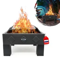 HEAT Outdoor Living Feuerschale Kvadrat - Feuerschalen für den Garten - Feuerstelle Outdoor & Feuertonne - Feuerschale aus Lackierter Stahl - 60x6...