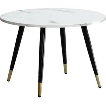 Wohnling Couchtisch Weiß MDF rund 60 x 41 cm