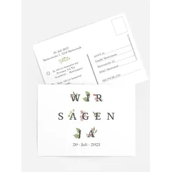 Antwortkarten für Ihre Feier selbst gestalten mit Spruch und Fotos im Onlinedesigner bei Meine-Kartenmanufaktur.de
