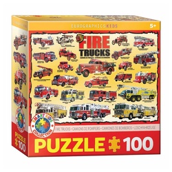 EUROGRAPHICS Puzzle Feuerwehrautos, 100 Puzzleteile bunt