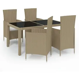 vidaXL Garten-Essgruppe 5-tlg. Beige