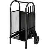 Tectake Kaminholzwagen 38 x 42 x 80 cm schwarz