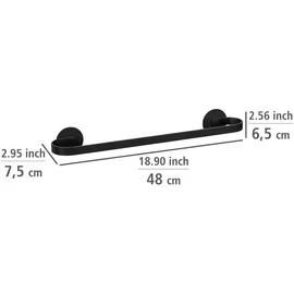 Wenko Uno Bivio Handtuchstange Schwarz 40 cm