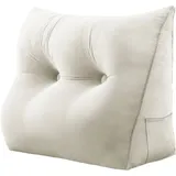 Vercart - Großes Bettruhe Keilkissen, Lang Lesekissen, Dekoratives Kopfteilkissen, Dreieckiges Rückenkissen, Loungekissen für Tagesbett oder Couch,