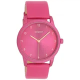 Oozoo Damenuhr C11080 Pinkfarben Lederband 38 mm - Magenta