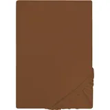 Castell - Markenbettwäsche Spannbettlaken Jersey 90 x 190- 100 x 200 cm chocolate