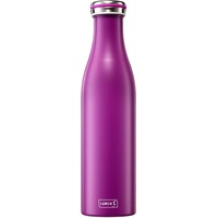Lurch 240860 Isolierflasche/Thermoflasche für heiße und kalte Getränke aus doppelwandigem Edelstahl 0,75l, purple