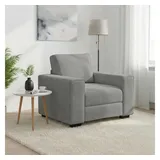 vidaXL Sessel Hellgrau Samt 53,3 x 82 x 77,3 cm Grau mit Kissen